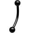 16 Gauge Black Electro Titanium Eyebrow Ring