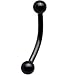 16 Gauge Black Electro Titanium Eyebrow Ring
