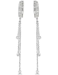 14K White Gold Diamond Dashing Diamonds Earrings