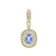 14K Yellow Gold Tanzanite and Diamond Pendant