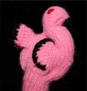 Childrens Toyshop  Toys : Finger Puppet Educational Toy Hand Knit Soft Wool FP_FLAMINGOPINK