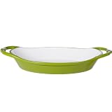 Lodge L Series Enamel Cast Iron 2 Quart Casserole Dish, Oval - Apple Green