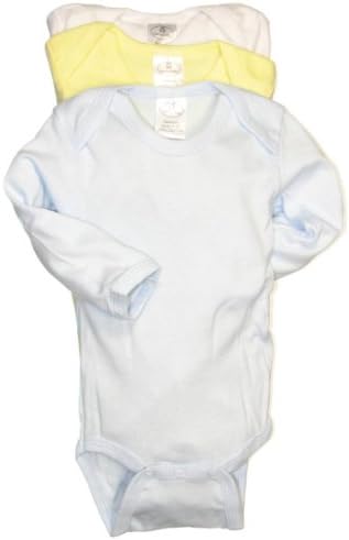 Baby / Infant Boys Solid Color 3-Pack of Long Sleeve Bodysuits by Daydreamers - Yellow - Medium