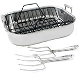 All-Clad Stainless Roti Combo with Rack and Turkey Forks
