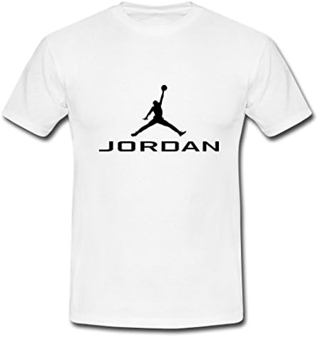 Letjoy Michael Jordan Logo Men's classic white t-shirt Size XL White