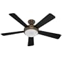 Hunter 21628 Palermo 52-Inch 5-Blade Ceiling Fan, Brushed Bronze with Black and Walnut Blades