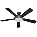 Hunter 21628 Palermo 52-Inch 5-Blade Ceiling Fan, Brushed Bronze with Black and Walnut Blades