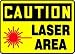 CAUTION LASER AREA (W/GRAPHIC) Sign - 7