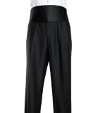 Signature Black Tuxedo Pleated Trousers