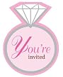 Bride 2 Be Dots Bridal Shower Diecut Ring Invitation