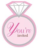Bride 2 Be Dots Bridal Shower Diecut Ring Invitation