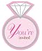 Bride 2 Be Dots Bridal Shower Diecut Ring Invitation