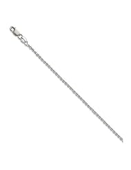 14k Solid White Gold Diamond Cut Cable Link Chain Necklace 1.5mm 20"