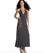 Ed Hardy Rhinestone-Studded Halter Maxi Dress