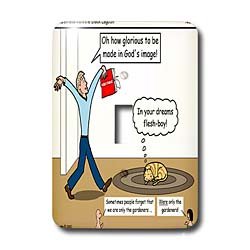 Rich Diesslins Funny Theology Cartoons - Niebuhr - Creatureliness from the Black Lagoon - Light Switch Covers - single toggle switch