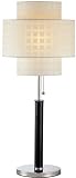 Olina Chrome Leather Table Lamp