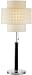 Olina Chrome Leather Table Lamp
