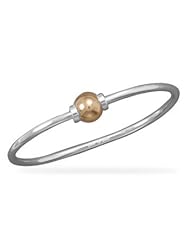 5.5" Two Tone Add A Charm Bangle