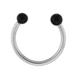 HORSESHOE WITH BALL (BLACK) Gauge: 16, Ball Size: 3mm, Length: 8mm Sold as a Pair