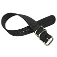 20mm Zulu 2 Ring Black Nylon Watch Strap