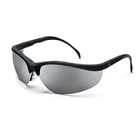 Crews CKD117 Klondike Safety Glasses with Black Frame, Silver Mirror Lens