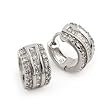 Round & Princess CZ Huggie Earrings