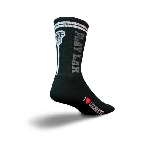 SockGuy Crew 8in Play Lacrosse Black Socks