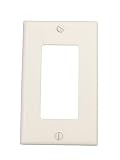 Leviton 80401-W 1-Gang Decora/GFCI Device Decora Wallplate, White