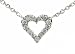 Sterling Silver Pave CZ Heart Necklace