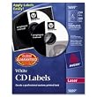 Laser CD/DVD Labels, Matte White, 250/Pack