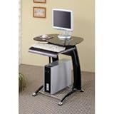 Black and Chrome Computer Desk by Coaster Furniture
