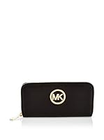 Michael Kors Cartera Fulton Za Continental (Negro)