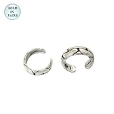 Snake Skin Design Sterling Silver Ear Cuffs