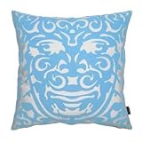 notNeutral Triton 1 Throw Pillow - Blue/White