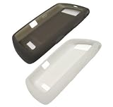 2 Colors Combo Set of Smoke Gray and White Silicone Skin Cover Case for Blackberry 9530 9500 Storm Thunder