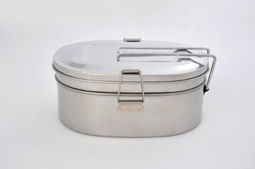 Lunch box /boîte à collation/ boîte à pique-nique / Gamelle / Boîte à repas, en métal, avec des tiges métalliques clipsables de verrouillage (PSDSCTd FR)
