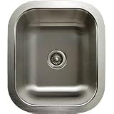 Houzer Undermount Small Wet Bar and Prep Steel Bar Sink