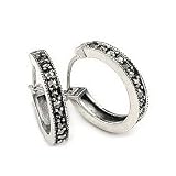 16mm Marcasite Hoop Earrings