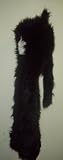 Black Plush Animal Hood Wolf Hat with Scarf and Mittens Fake Fur Winter New