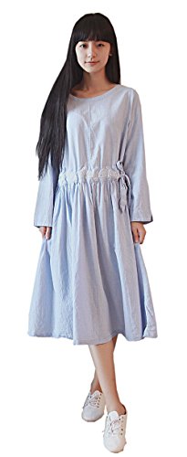 ワンピース 麻 レトロ クラシック シック 刺繍 ロングスカート ドレス 清楚 キュート エレガンス カジュアル レディース 秋物 冬物 可愛いスカーフ付き R425