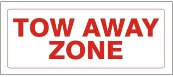 Noticester RS-15251 Tow Away Zone Regulatory Signs - 6X12 Inch Aluminum Pack of 5