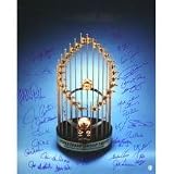 1992 Toronto Blue Jays Framed Autographed/Hand Signed 16X20 Photo (World Series Trophy)
