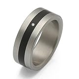 Stainless Steel Ring with Black Ceramic and Single Diamond Reviews 31uNquL4qGL. SL160 Stainless Steel Ring with Black Ceramic and Single Diamond Reviews