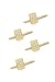 Solid 14k Gold and Diamond Stud Set (4)