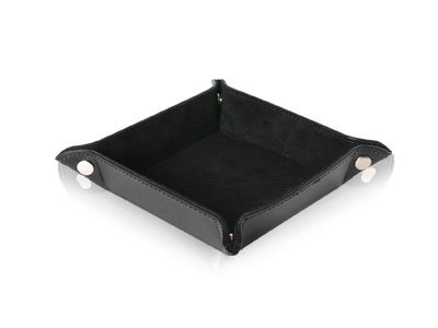 Men's Leather Valet Holds Keys, Wallet, Cell Phone, Etc.