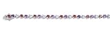 Silver Bracelet with CZ - Multi-Color CZ - Length: 7.5 inches