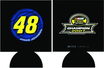 Jimmie Johnson Motorsports Authentic 2007 Nextel Cup Champ Collapsible Can Coolies by GPS Race Stuff