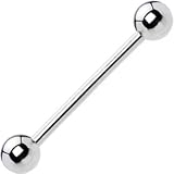 14 Gauge STEEL BARBELL Tongue Ring 3/4