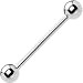 14 Gauge STEEL BARBELL Tongue Ring 3/4" 5mm