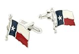 JJ Weston Texas flag cufflinks with presentation box. Made in the USA